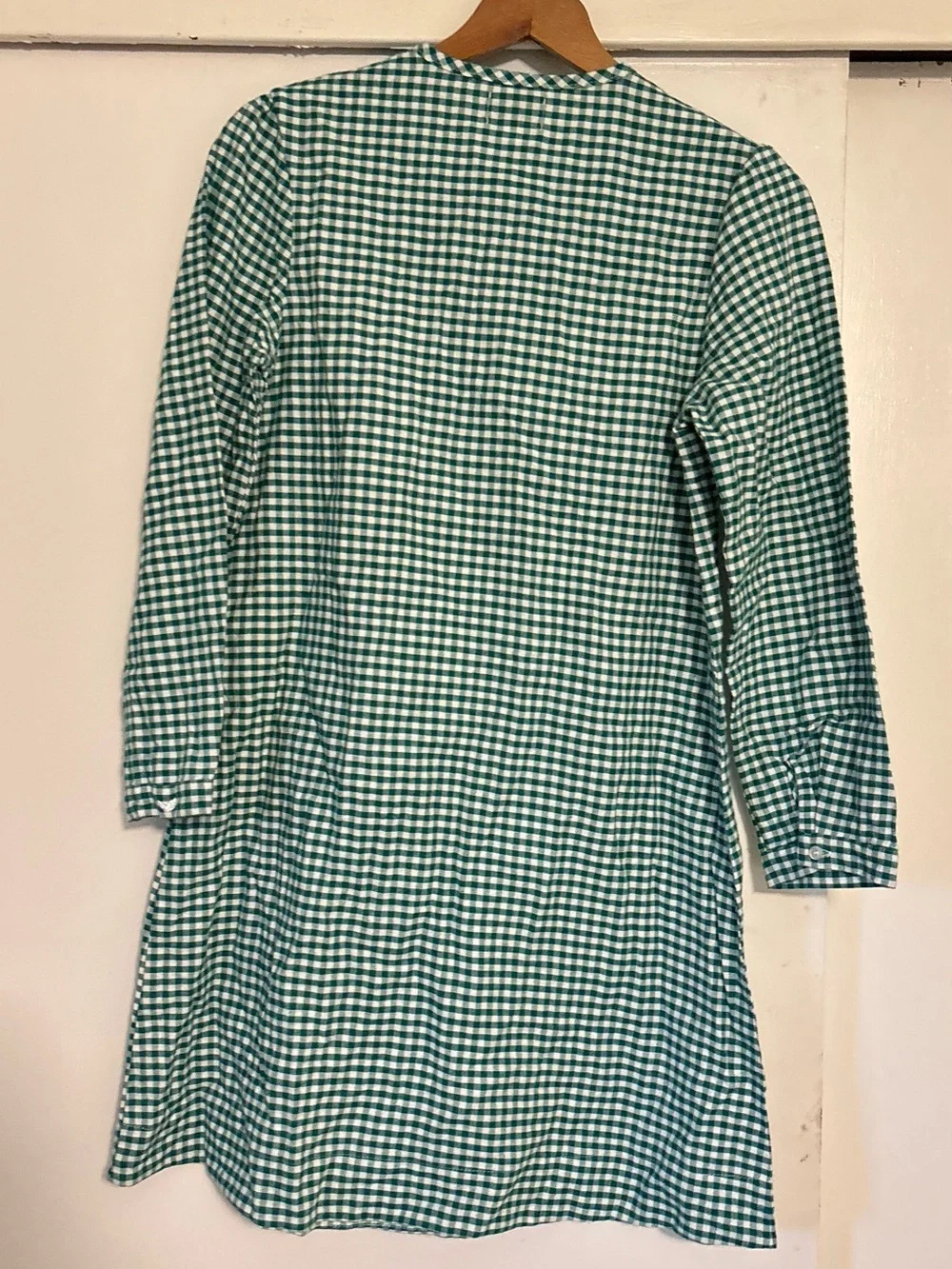Petite Plume Checkered Green and White Nightgown  Size 14